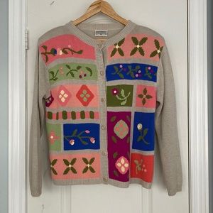 Vintage Northern Traditions grandma cardigan, no size tag